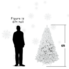 White Christmas Tree (Option: 6ft PVC white tree)