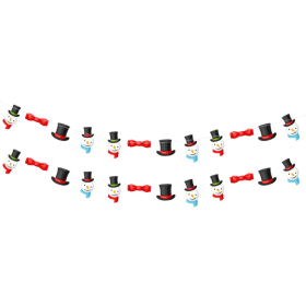 24PCS Christmas Banner Paper Christmas Sign Garland Gingerbread Man Snowman Hanging Christmas Bunting Garland For Christmas Party Decorations Xma (Option: Snowman)